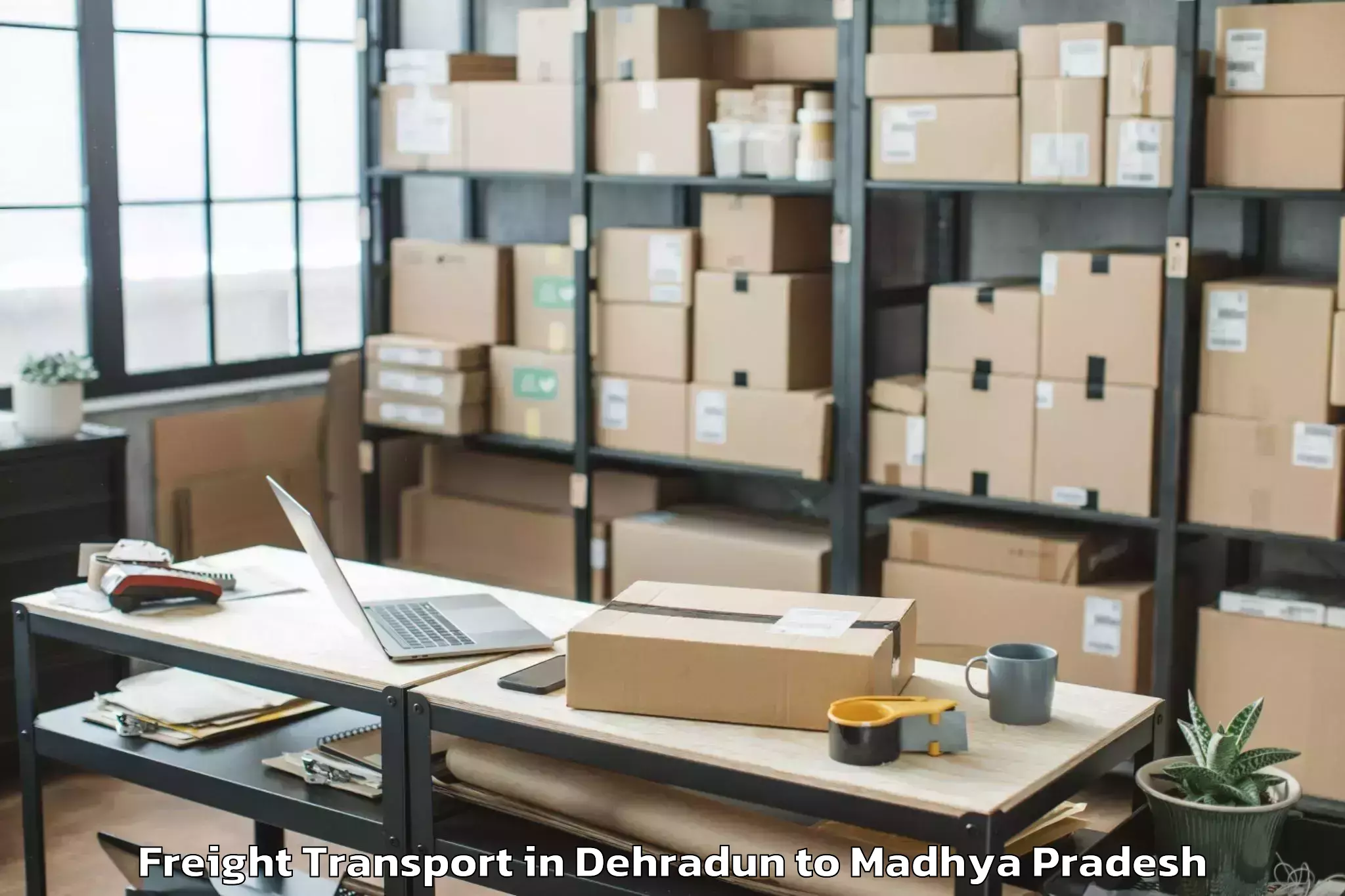 Dehradun to Dabra Pichhore Freight Transport Booking